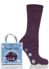 Anna Non Slip Cosy Socks | Pinotage | The Able Label