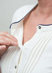 Iona Shirt Cream - velcro fastenings replace buttons