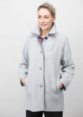 Marilyn Wool Blend Coat - Light Grey