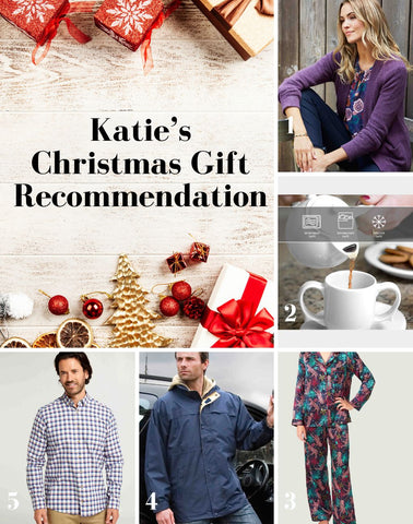 Five images of different gift recommendations surrounding the words 'Katies Christmas gift reccomendations'