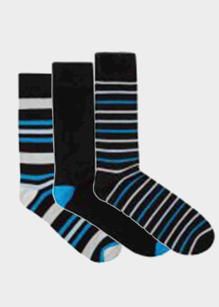 Gentle Grip Bamboo Comfort Socks - Blue Jay (3 pairs) – Jack In