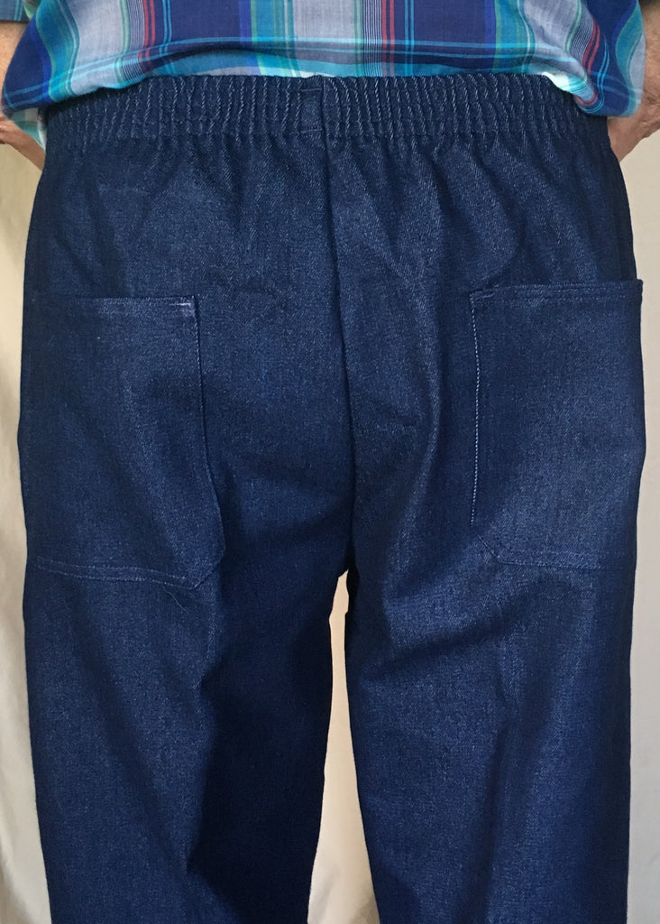 mens elastic back jeans