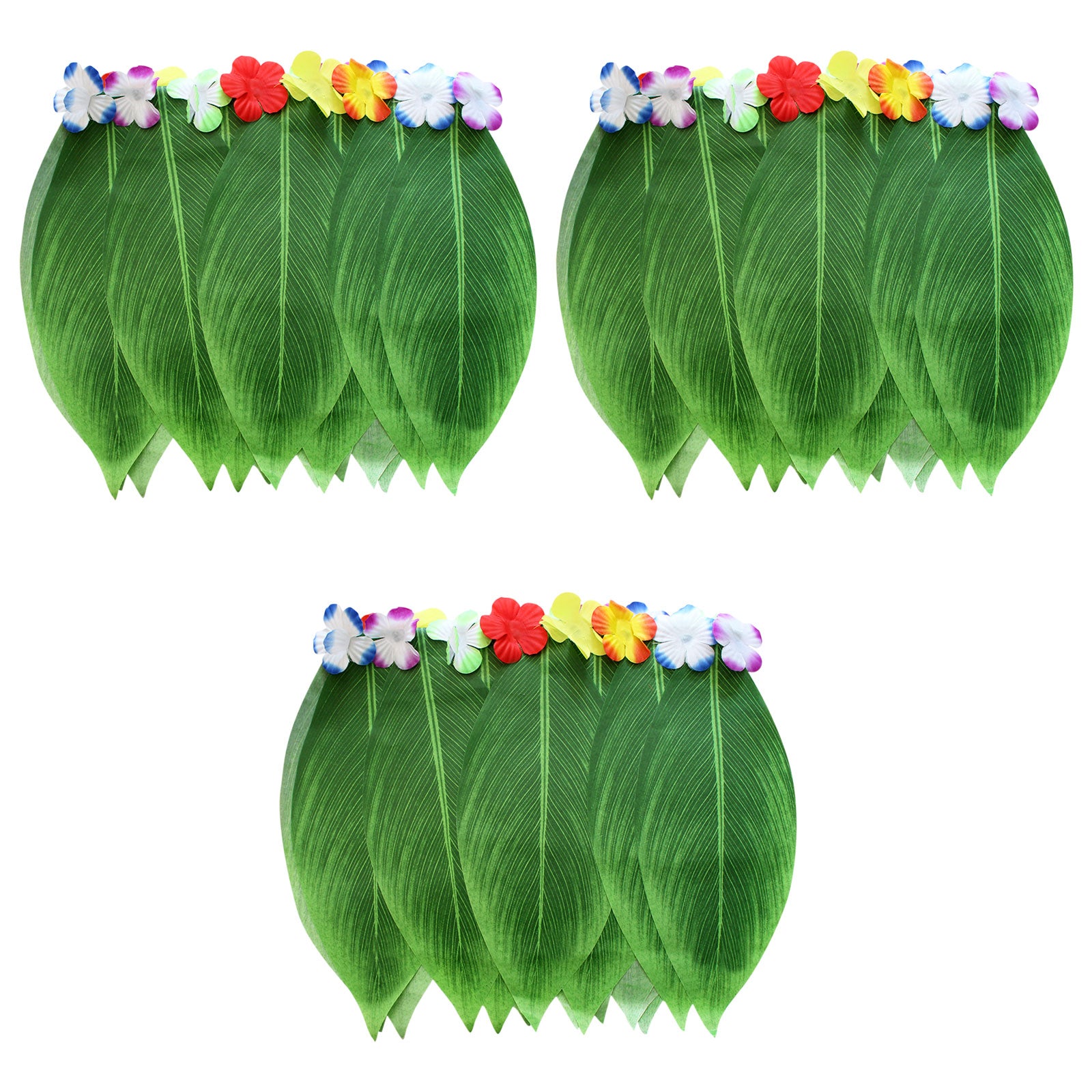 Kurtzy, Leaf Hula Skirt 3 Pack - Hawaiian Green Leaf Grass Skirt with –  Tinyyo