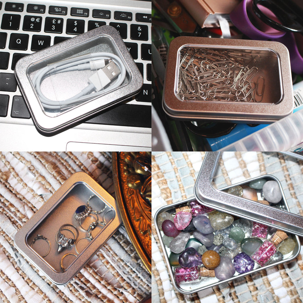 tiny metal tins