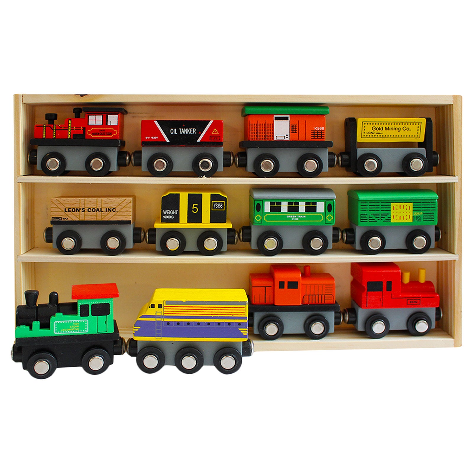 wooden magnetic trains