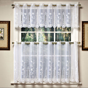 kitchen curtains with attached valance