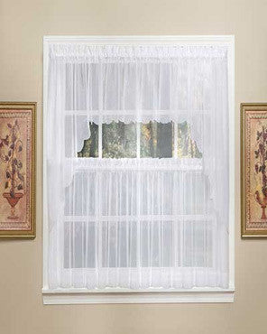 Attracktive voile valance Sheer Voile Kitchen Valance Swags And Tier Curtains