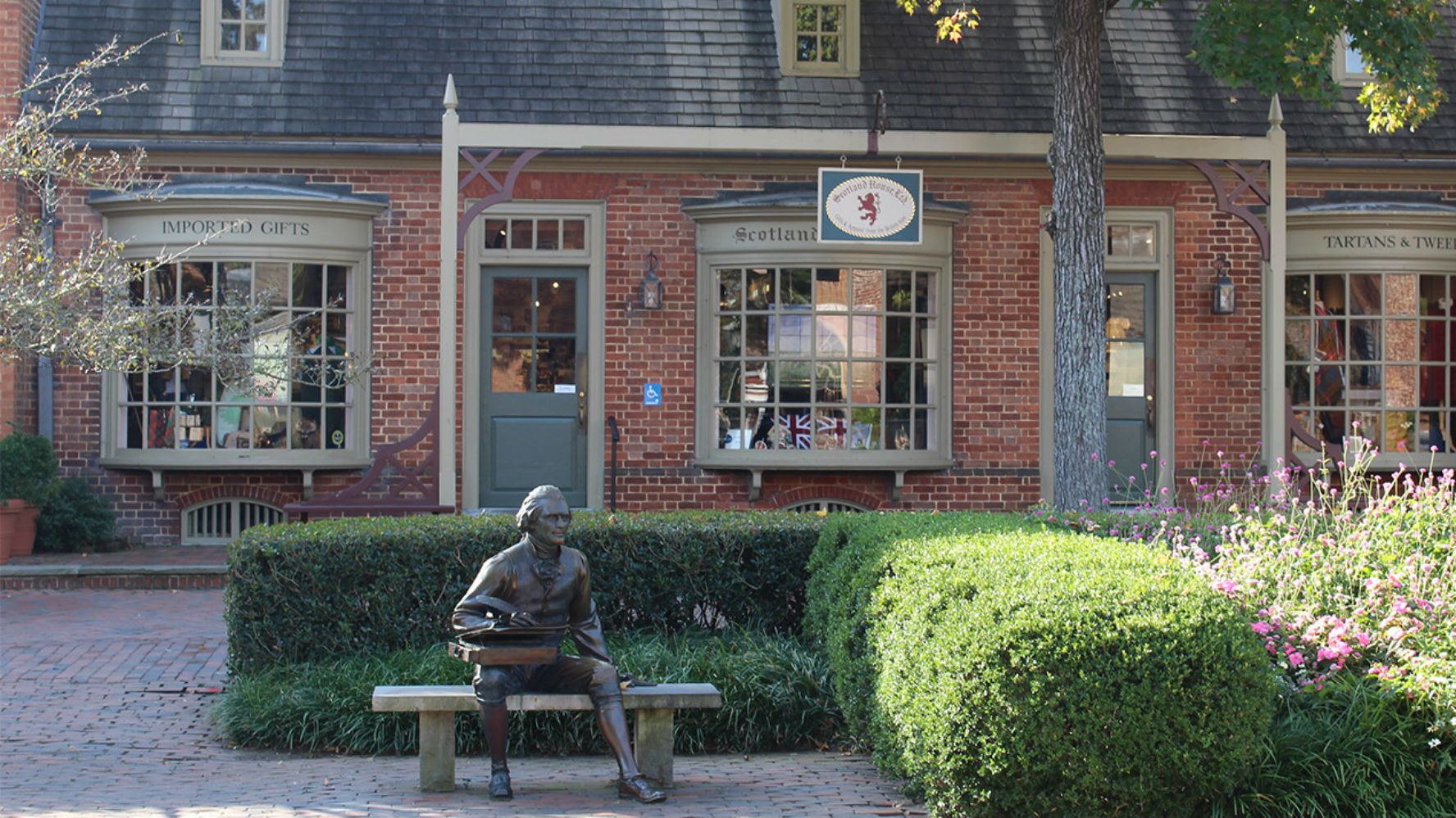 Scotland House, Ltd. storefront in Colonial Williamsburg, VA