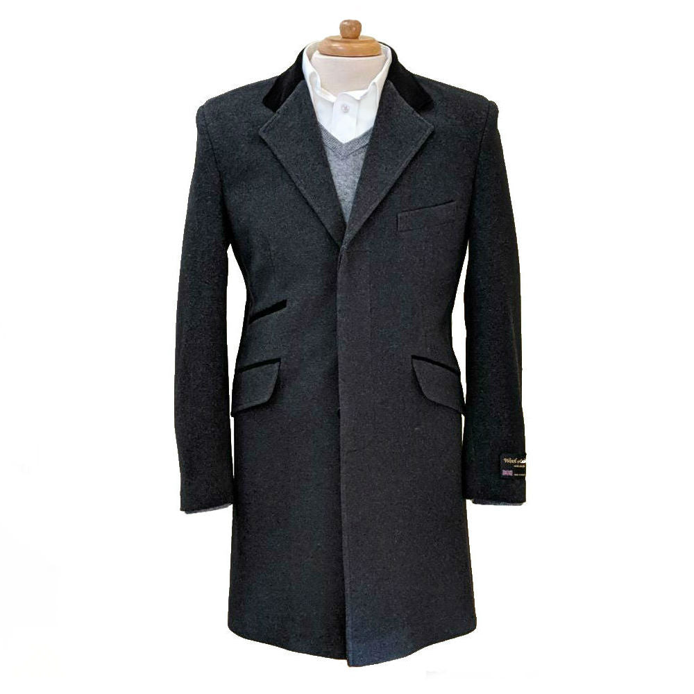 Men's Wool & Cashmere Blend 3/4 Topcoat | Scotland House, Ltd.