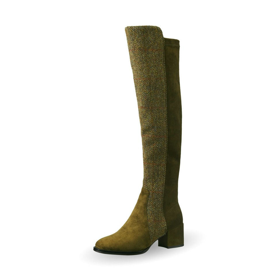 tweed boots