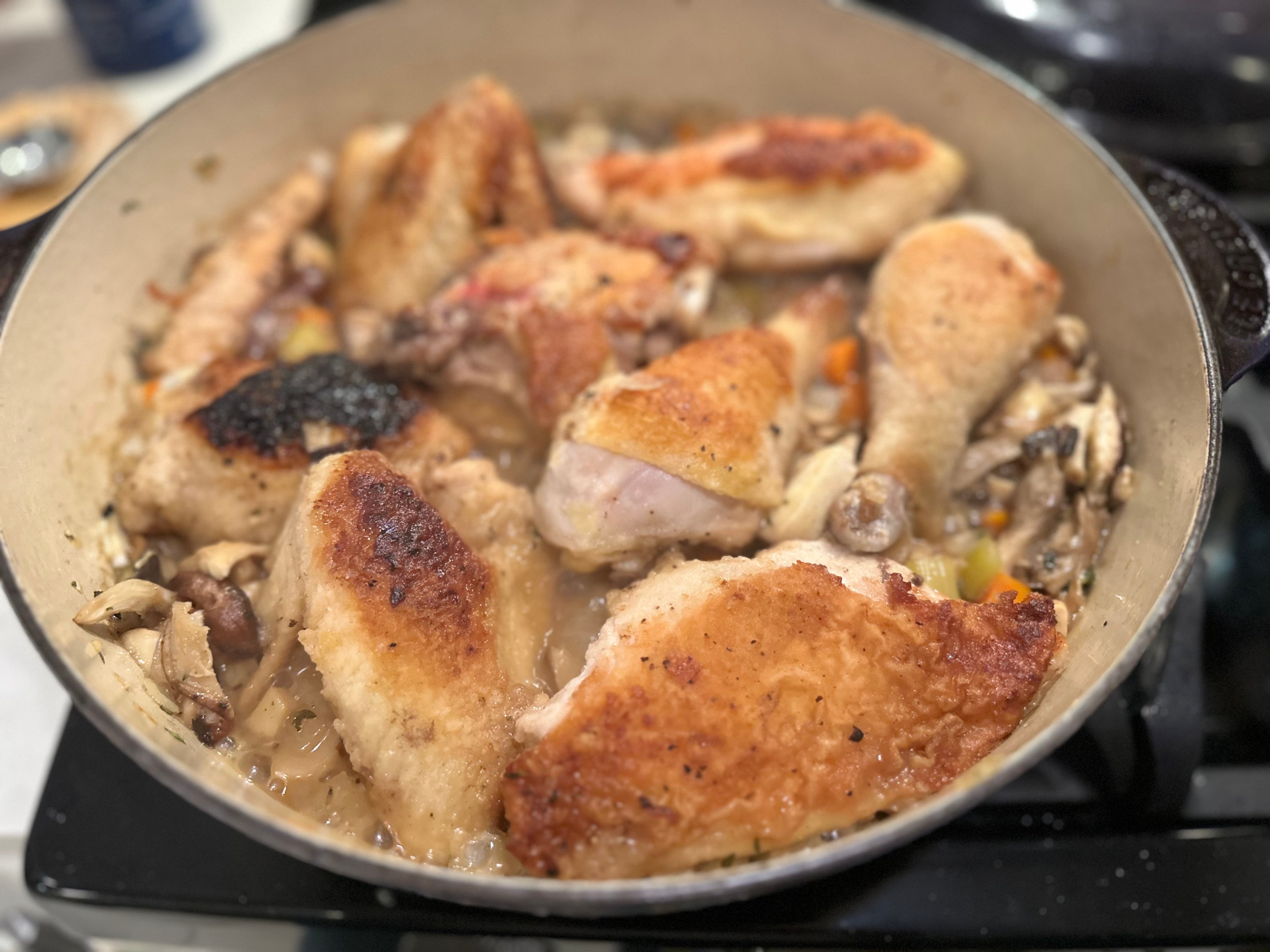 Pan seared chicken with Ashbrook cream sauce
