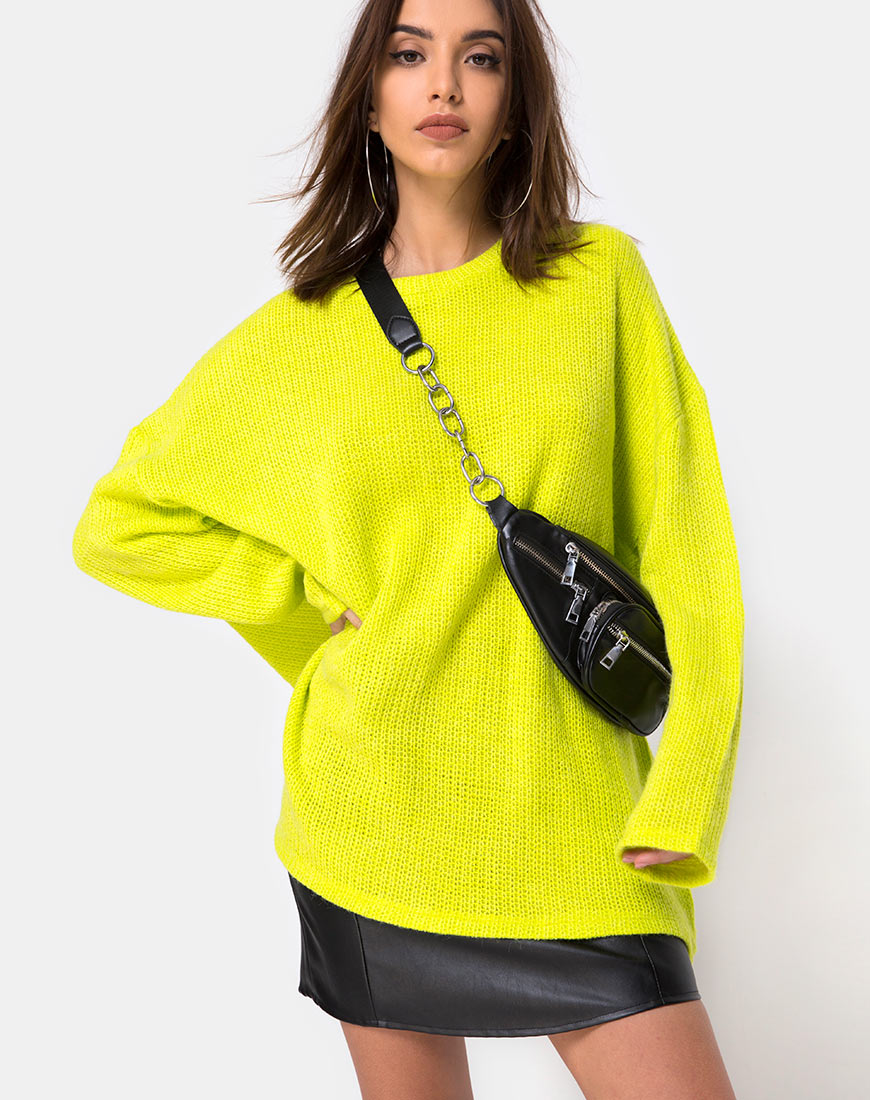 Ajie Oversize Jumper in Lime – motelrocks.com