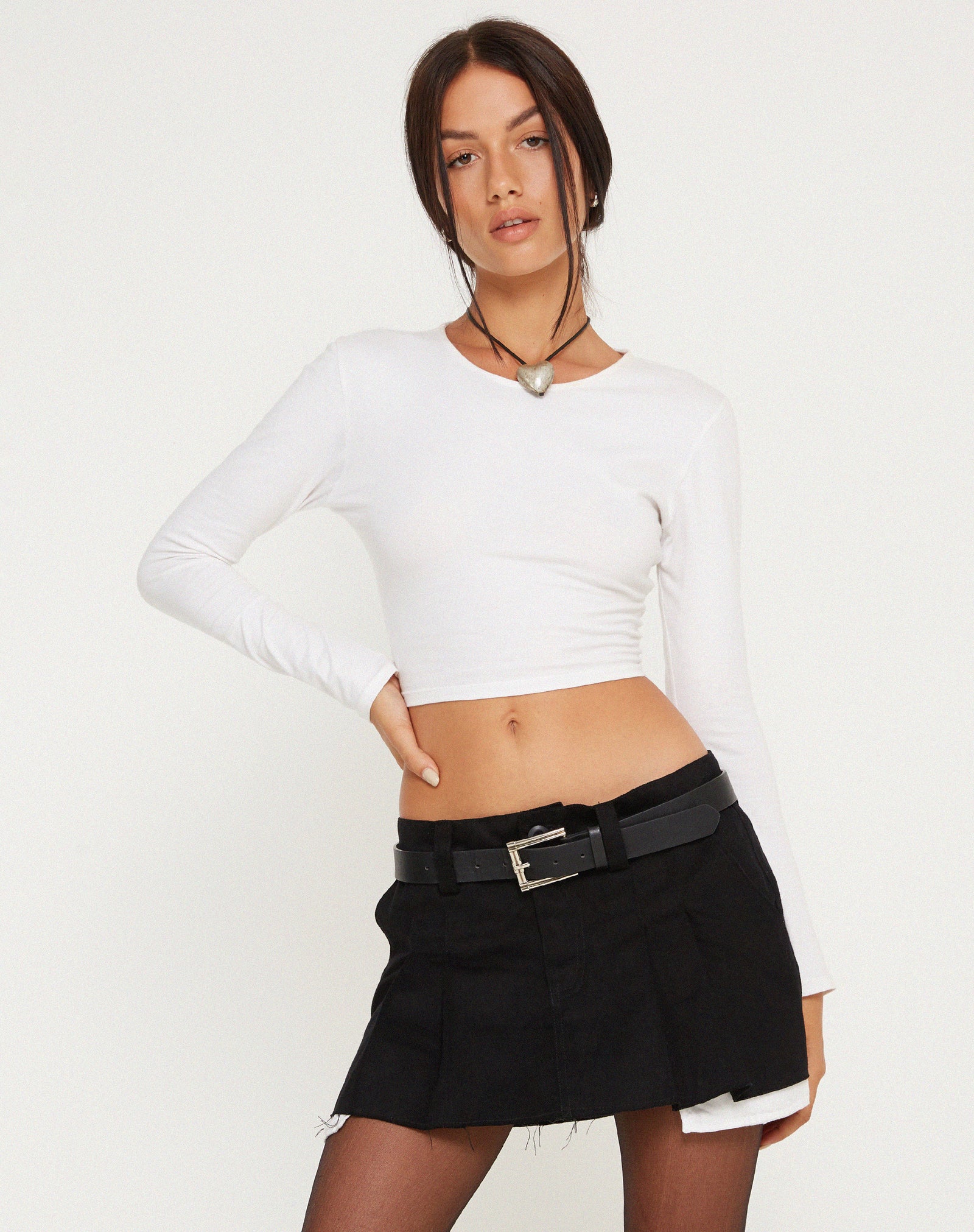 TWILL LOW WAIST MINI SKIRT Mブラック 新品タグ付き 50％OFF