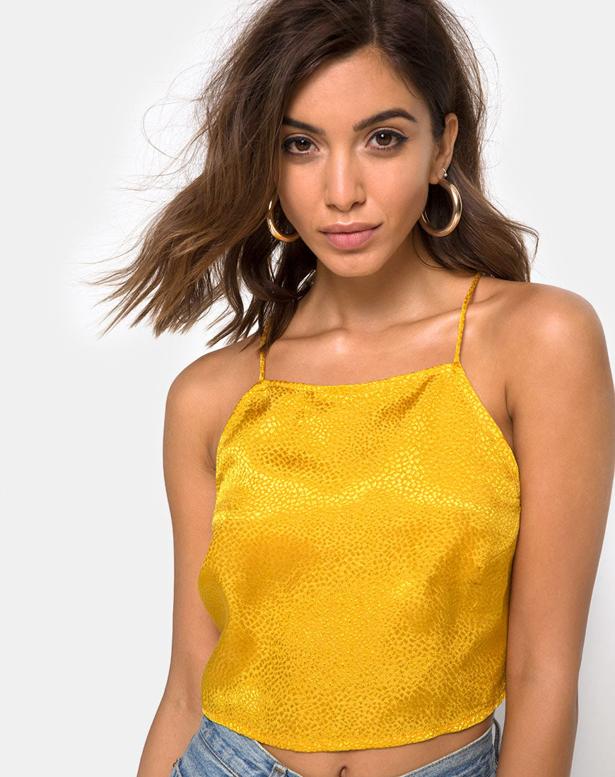 Fair Cami Top in Satin Mustard – 