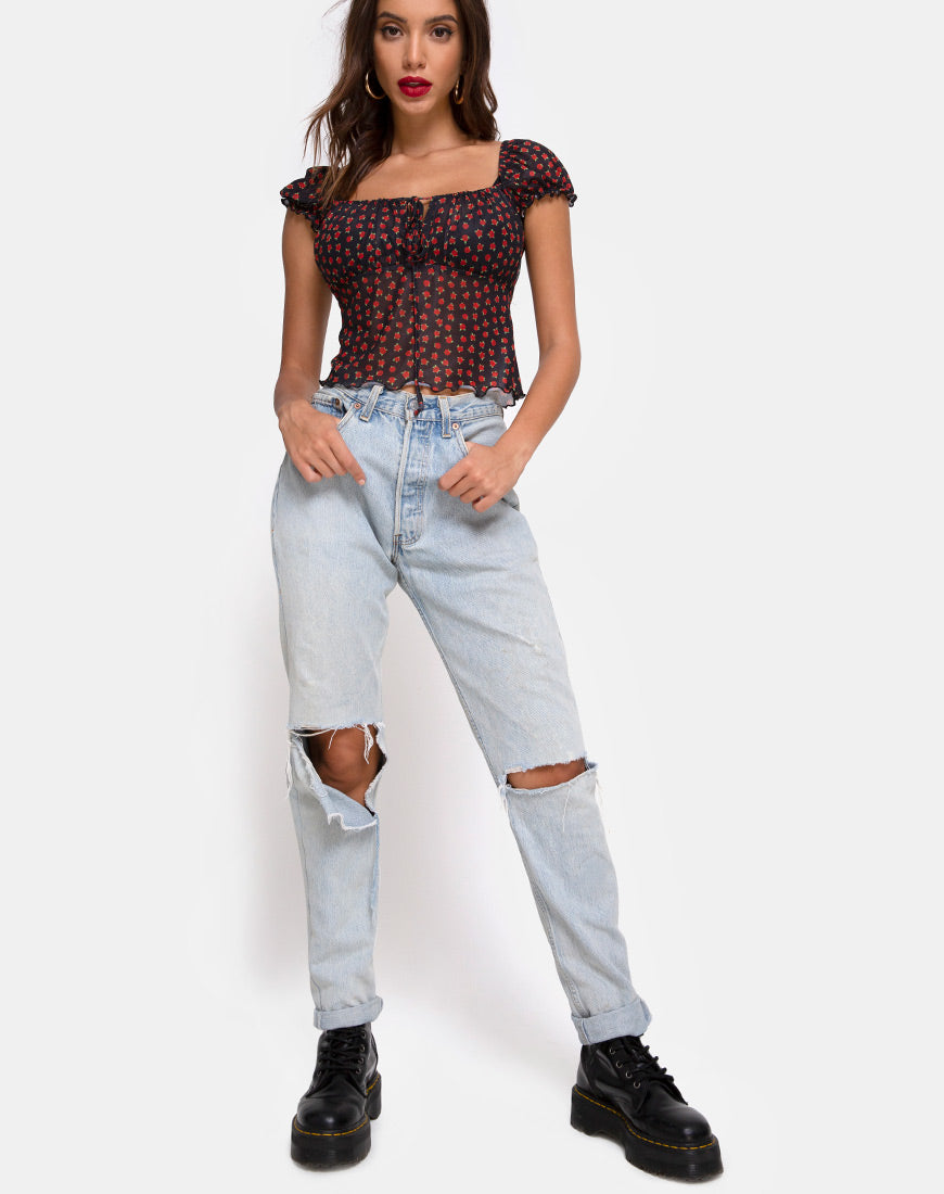 Dotty Rose Top | Jalina – motelrocks.com