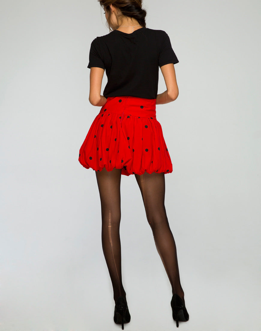Puff Ball Skirt in Polkadot Red and Black – motelrocks.com