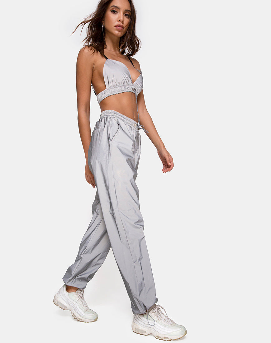 silver reflective joggers