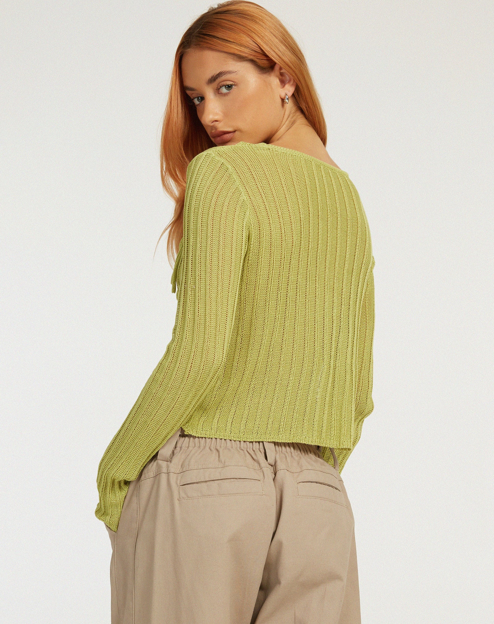 lime green long sleeve top