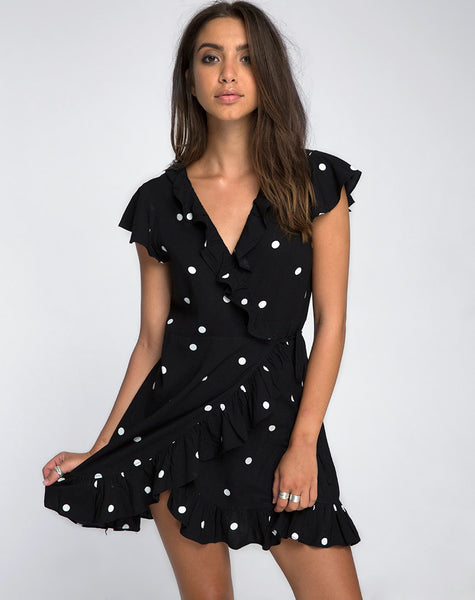 black & white spotty dress