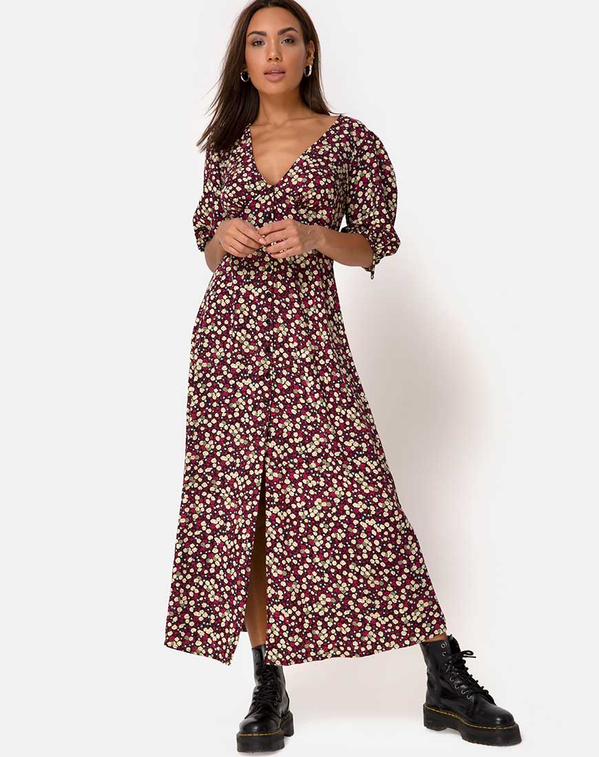 Floral Midi Dress | Rigita – motelrocks.com