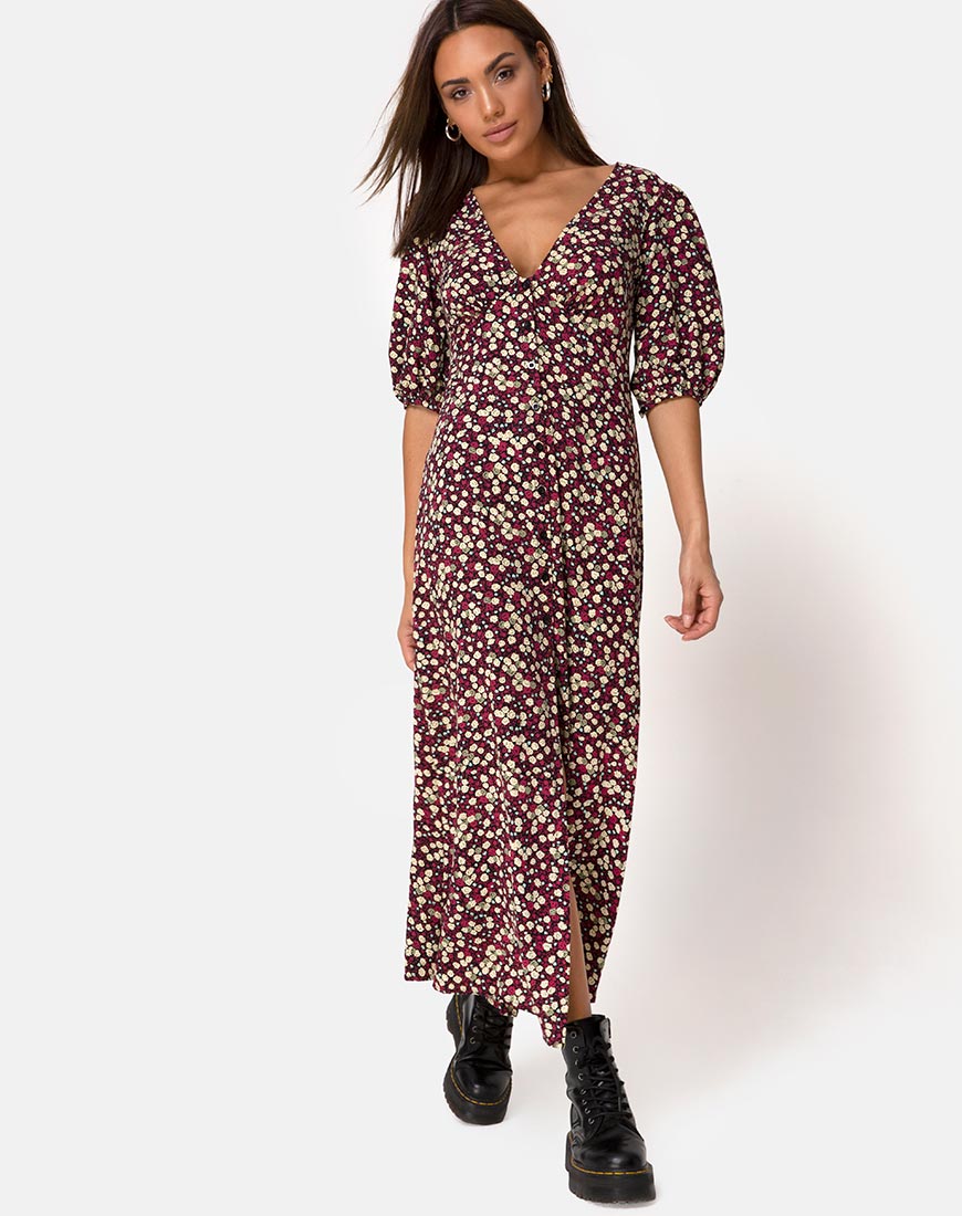 Floral Midi Dress | Rigita – motelrocks.com