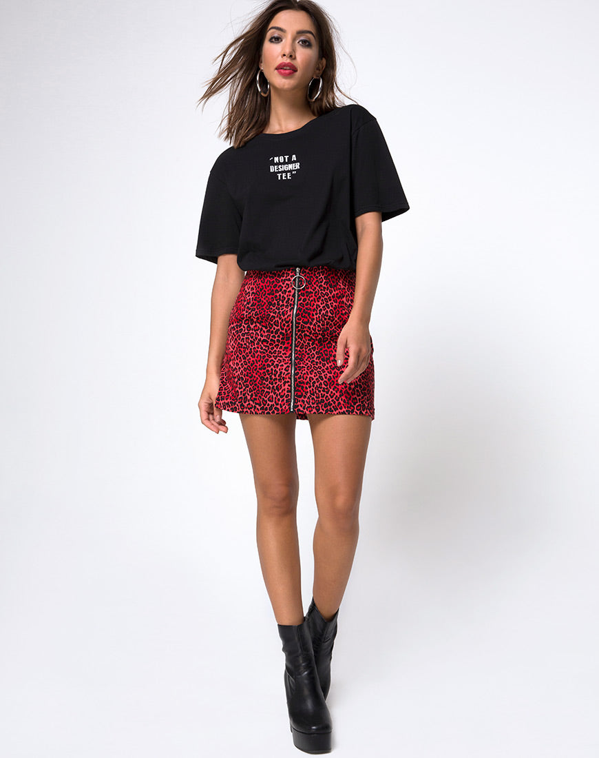 Ring Mini Skirt in Coloured Animal – motelrocks.com