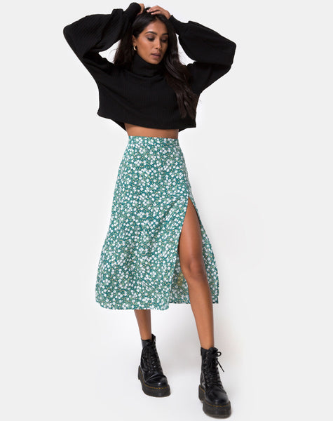 Motel Rocks Green Midi Skirt on Sale ...