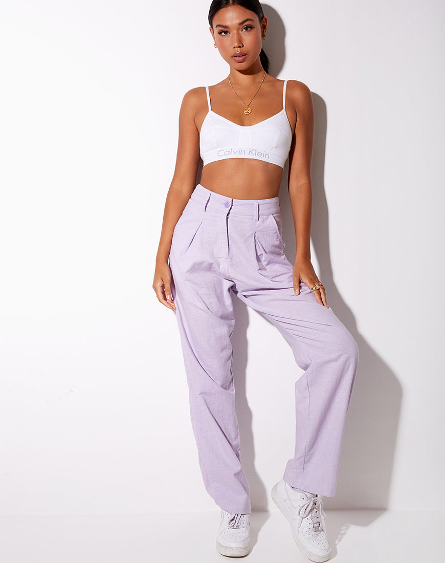 purple cigarette trousers