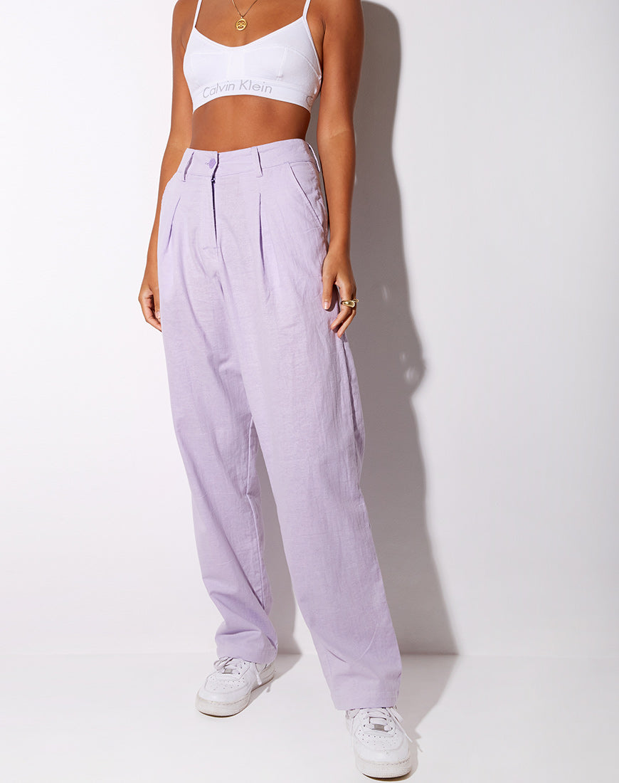 purple cigarette trousers