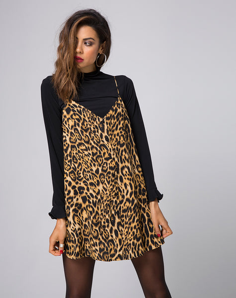 leopard print strappy dress