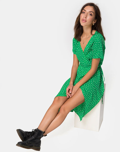 motel rocks green dress