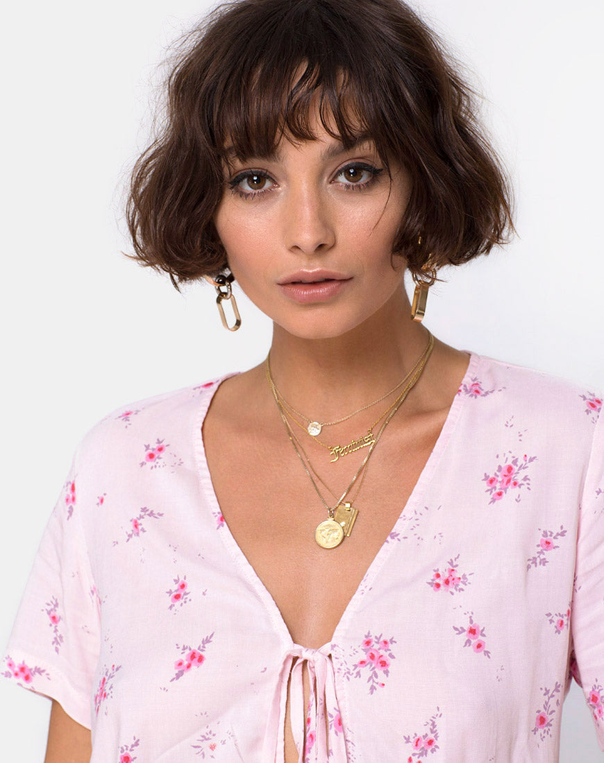 Vacoal Blouse In Forget Me Not Floral Pink –