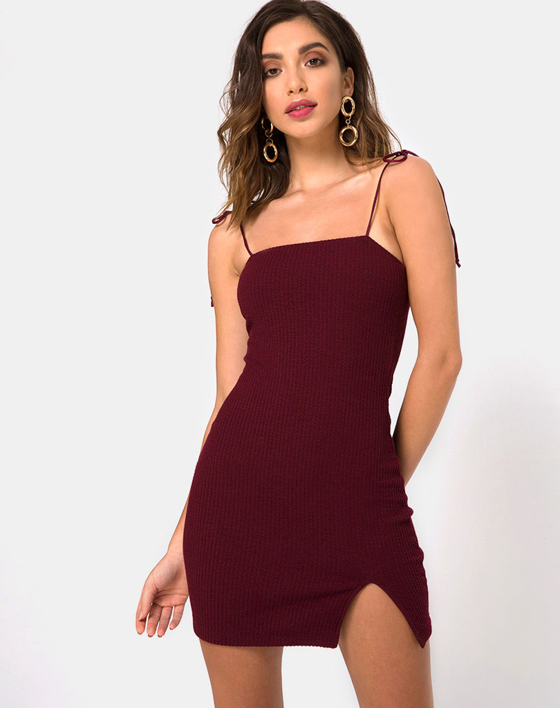 Brands burgundy strappy sequin bodycon dress york and company