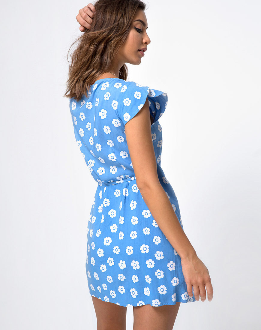 Karill Dress in Daisy Stamp Sky Blue – motelrocks.com