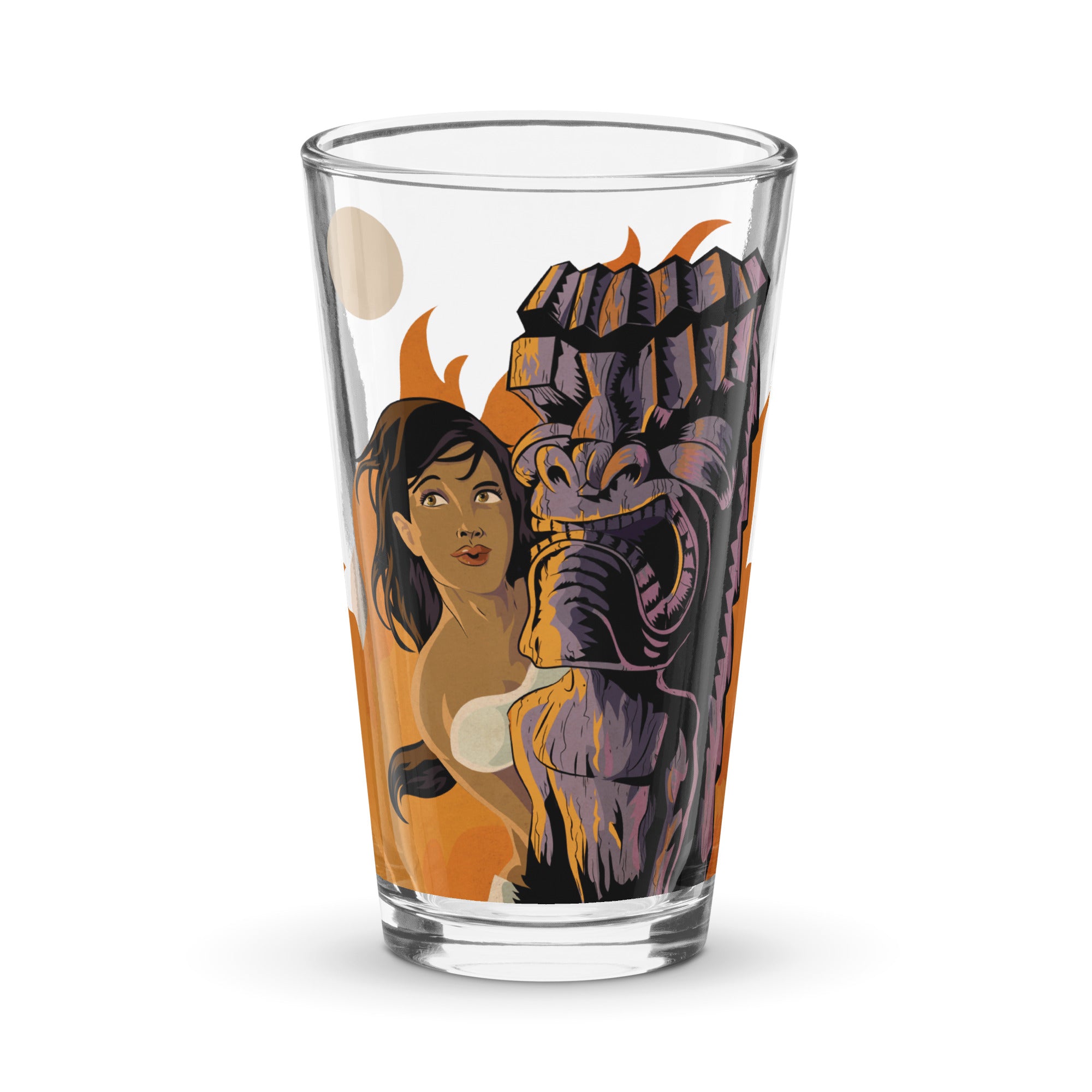 Wahine Moon And Fire Shaker pint glass