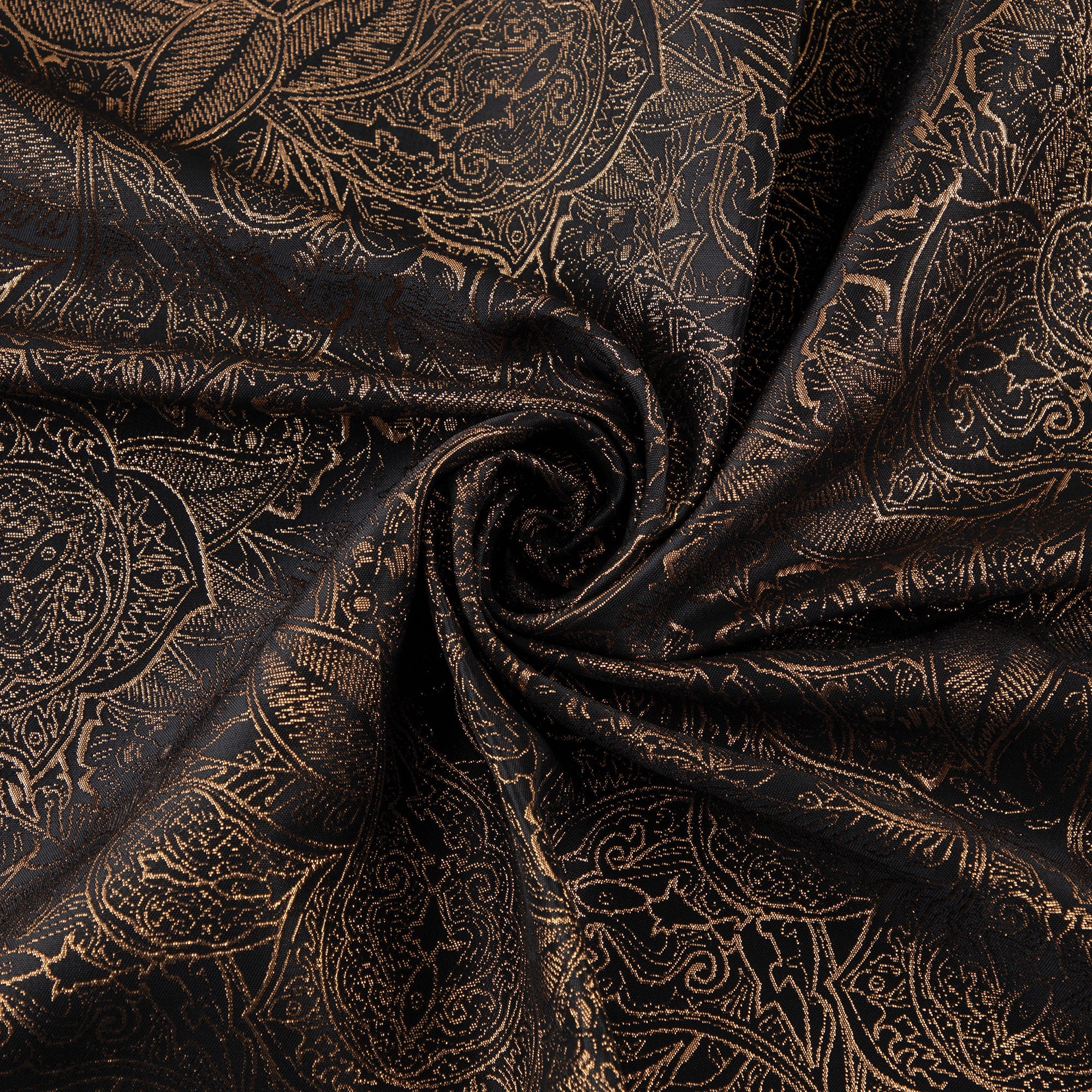 Byzantine Brocade Fabric, Metallic Gold & Black – CosplayFabrics  International