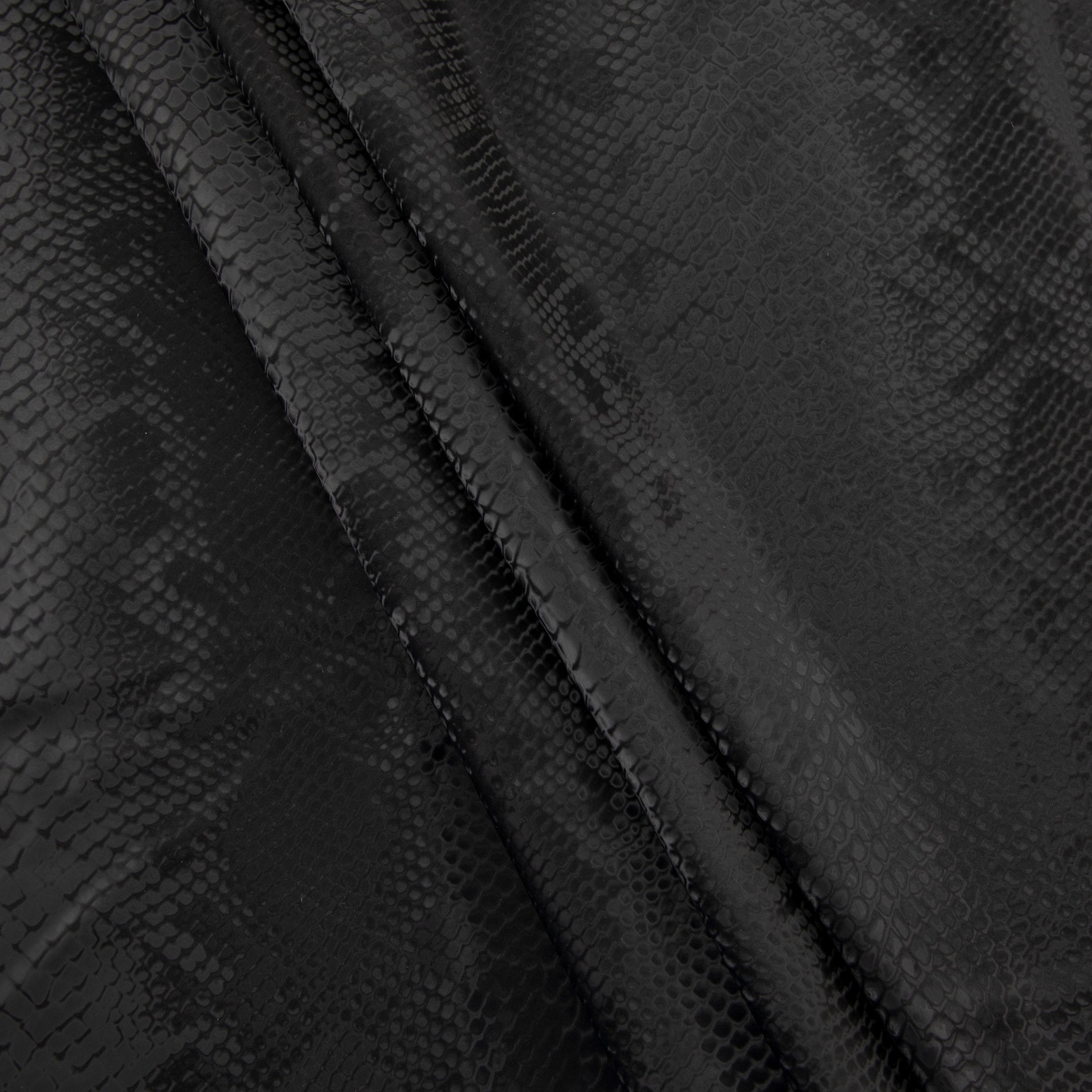 Stretch Fabric, Shiny Snake Print, Black – CosplayFabrics International