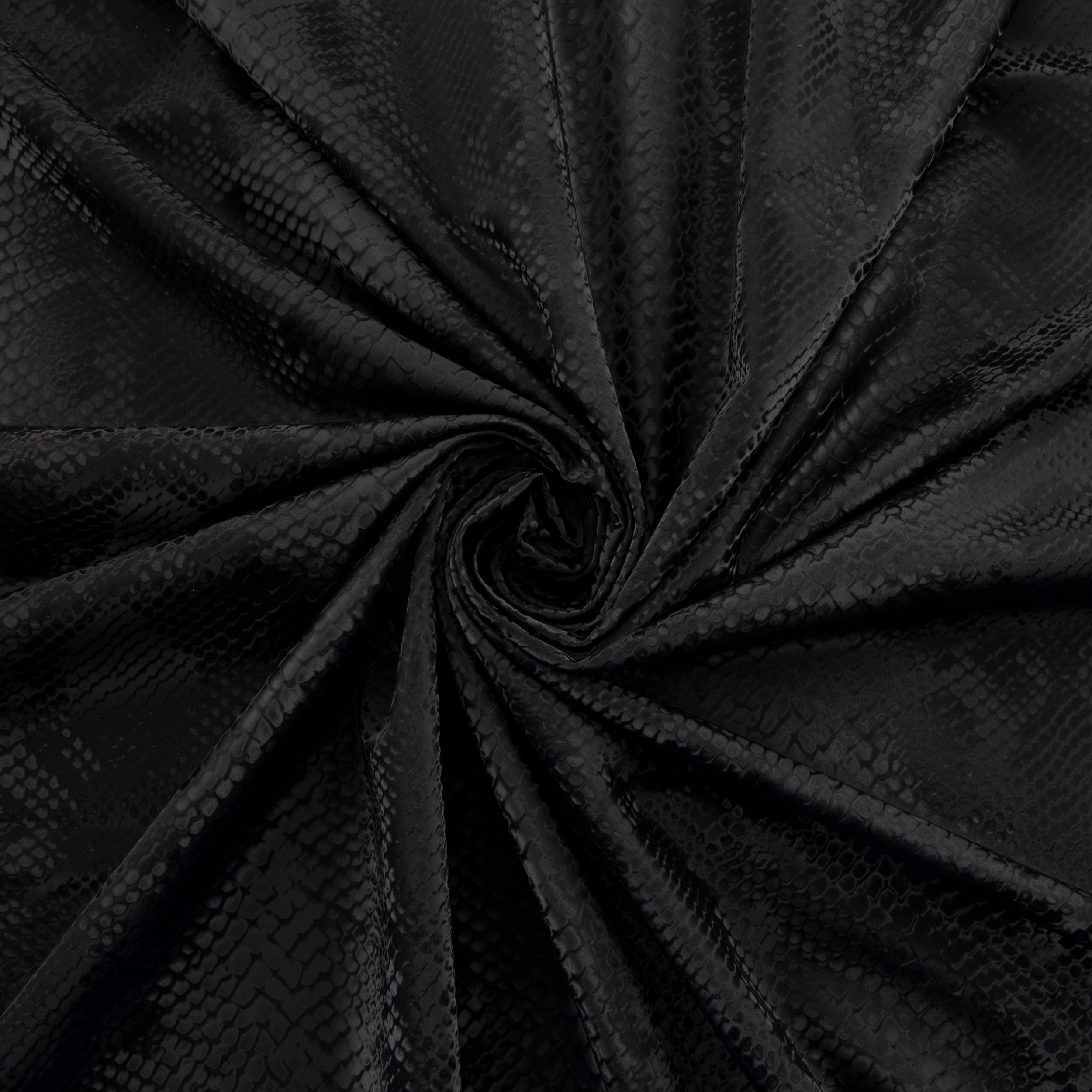 Stretch Fabric, Shiny Snake Print, Black – CosplayFabrics