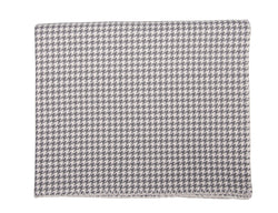 Grey and White Houndstooth Cashmere Blanket - Tribute Goods