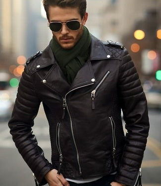 How To Style a Leather Jacket in the Snow