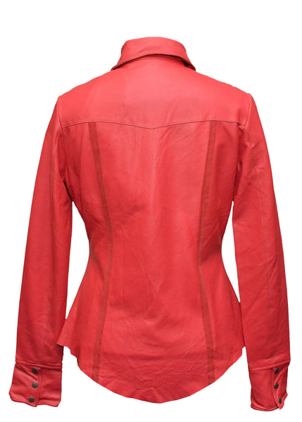Red Women Leather Jacket – The Film Jackets