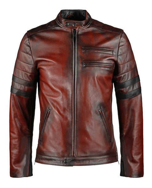 Cafe Racer Style Hybrid Black Leather Jacket – The Film Jackets