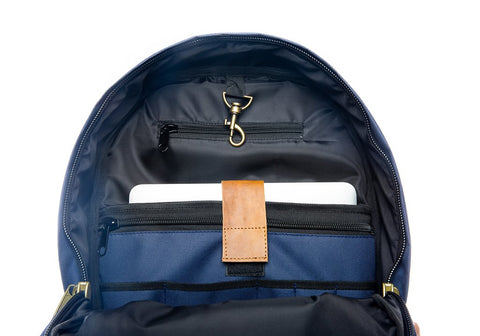 Inside pockets of The Weekender Backpack