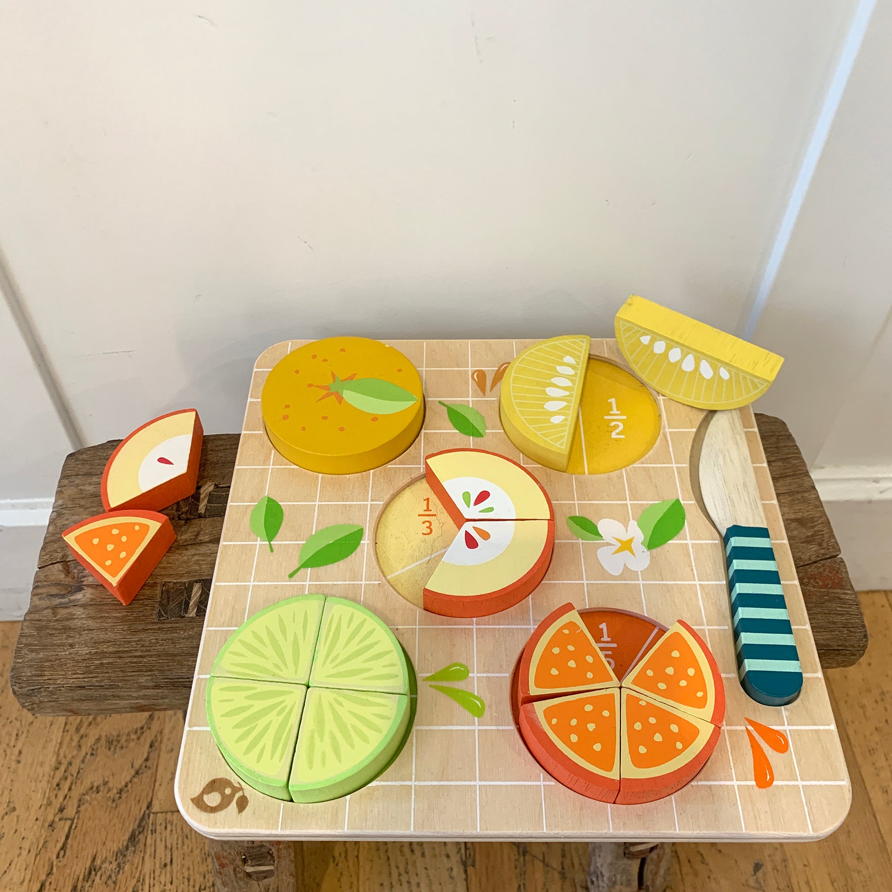 Sustainable Wood Citrus Fractions Puzzle