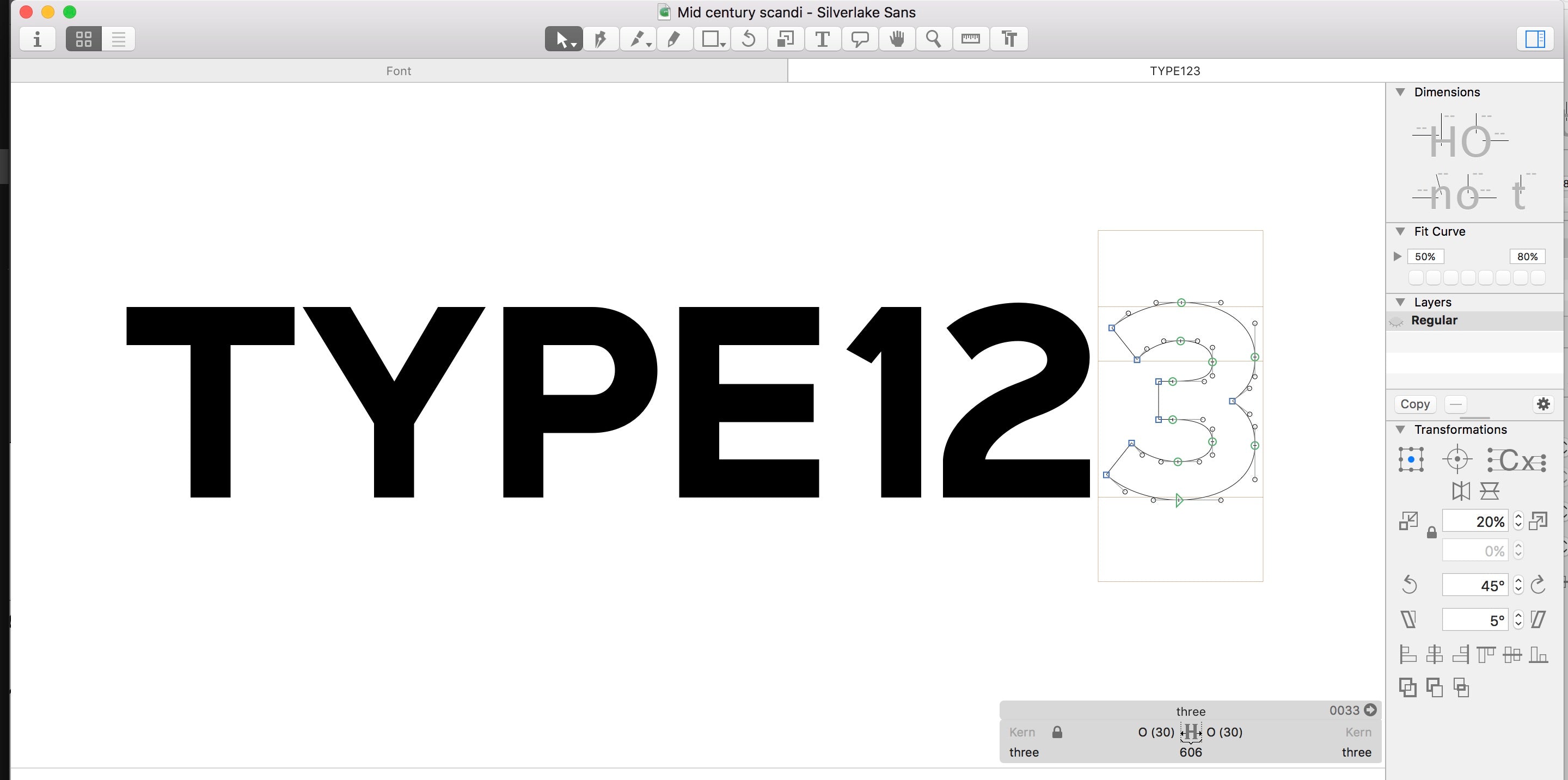 Font design in progress