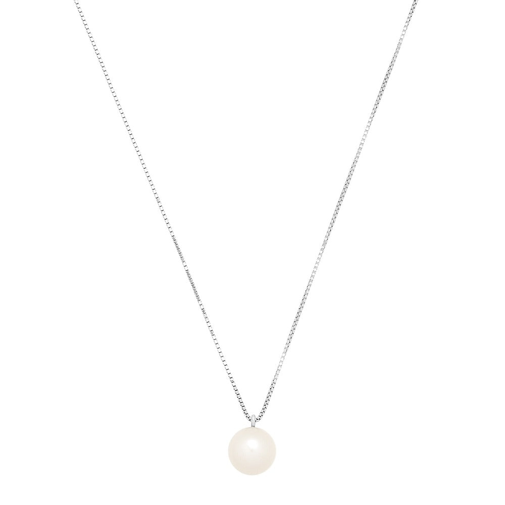 CAMILLA - Silver Pearl Necklace with White Pearl | MERMAID STORIES