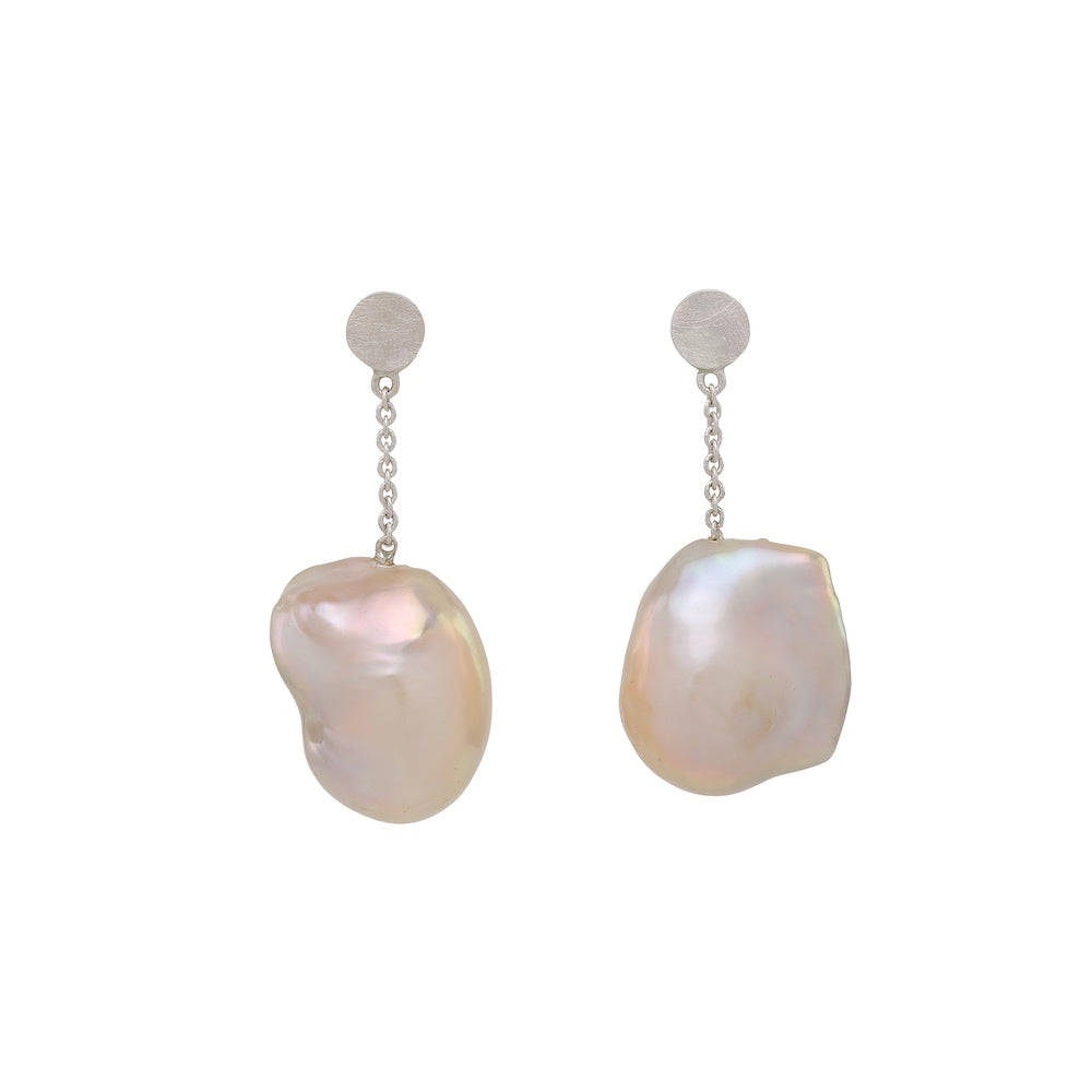 ASTA - Silver Earrings with Baroque Pearls | MERMAID STORIES