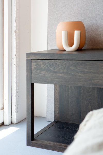 wood side table