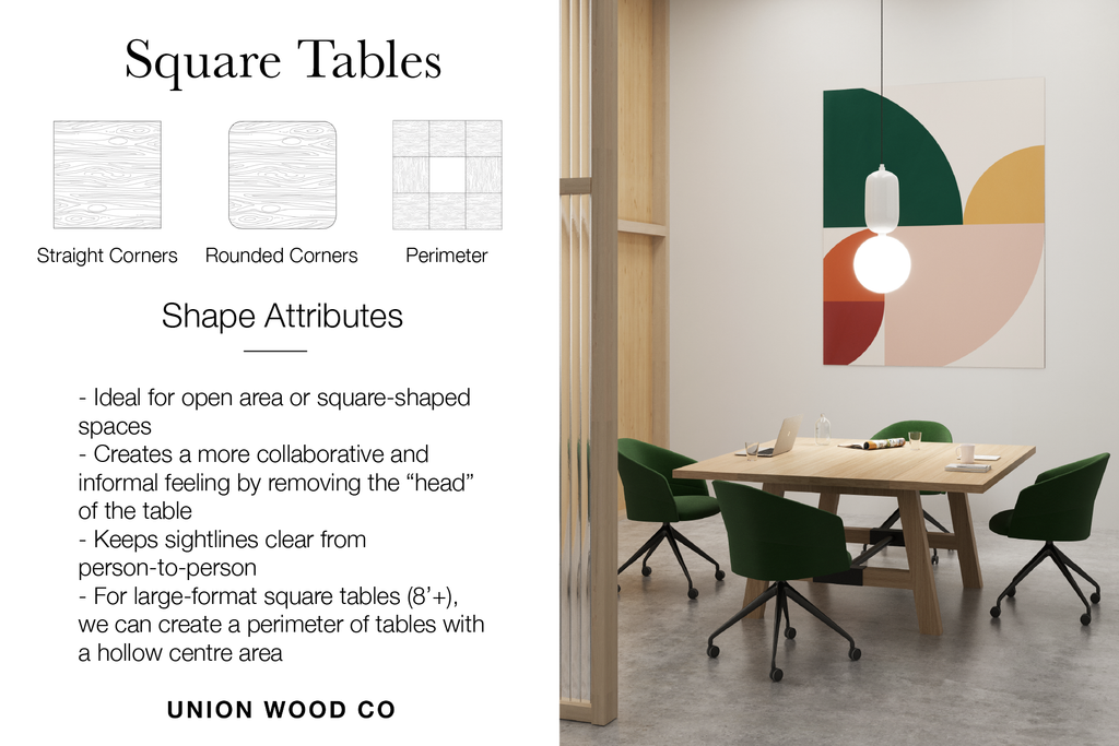 square shaped tables