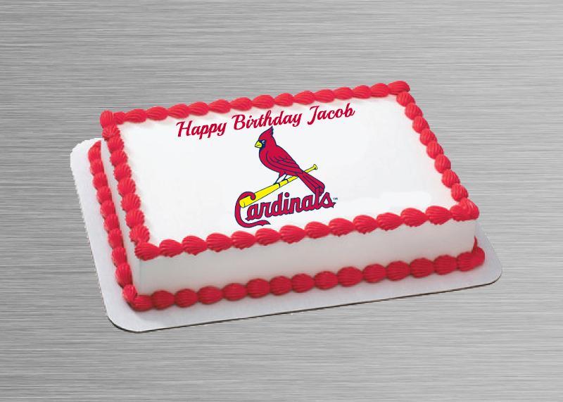 St Louis Cardinals Logo Edible Cake, Cupcake & Cookie Topper – Trish Gayle